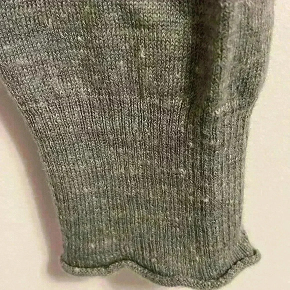 7 For all Mankind Wool Linen Blend Sweater Collared Button Polo in grey medium - Picture 4 of 8